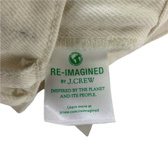 J Crew Re-Imagined Womens Rigid Full-length Bootcut Jean Sz 25 Cream/White AN044 - Picture 7 of 11